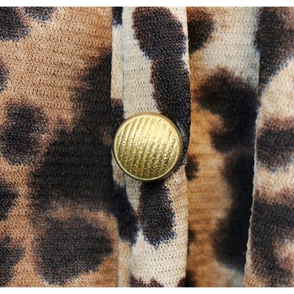 Julie's Closet Women's  Leopard Print Tiered Floral Mesh Tank Top size 4X Button - Picture 2 of 7
